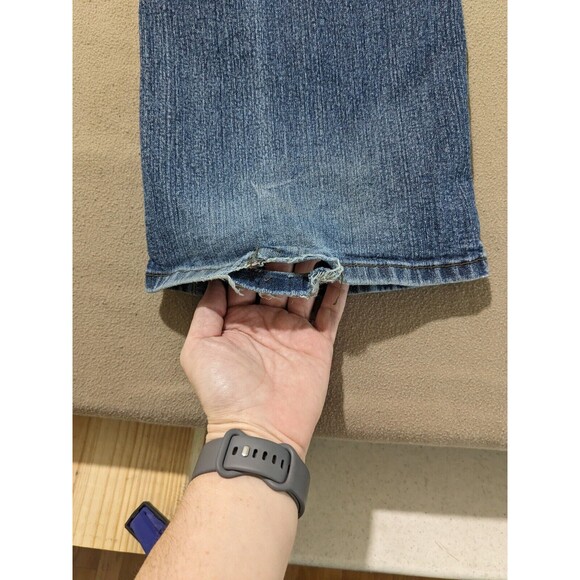 One 5 One BootCut Jeans Women's 16 Med Wash Jeweled Accents PLEASE READ, SEE PIC - Picture 11 of 14